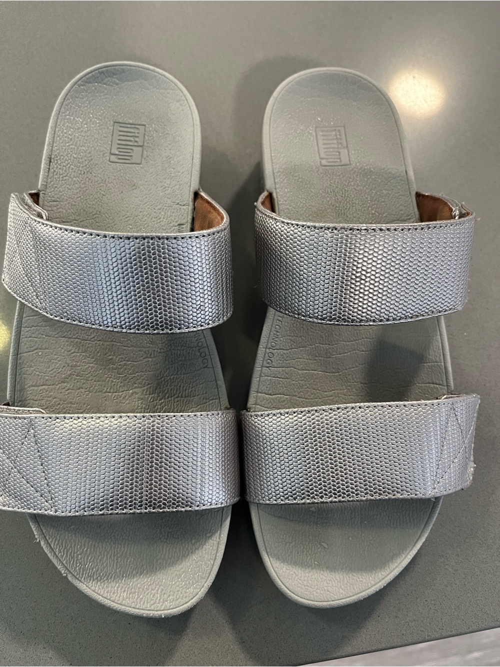 FitFlop Silver Sandals-GUC-size 9